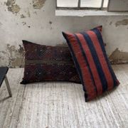 Pair of vintage XXL Kilim cushions