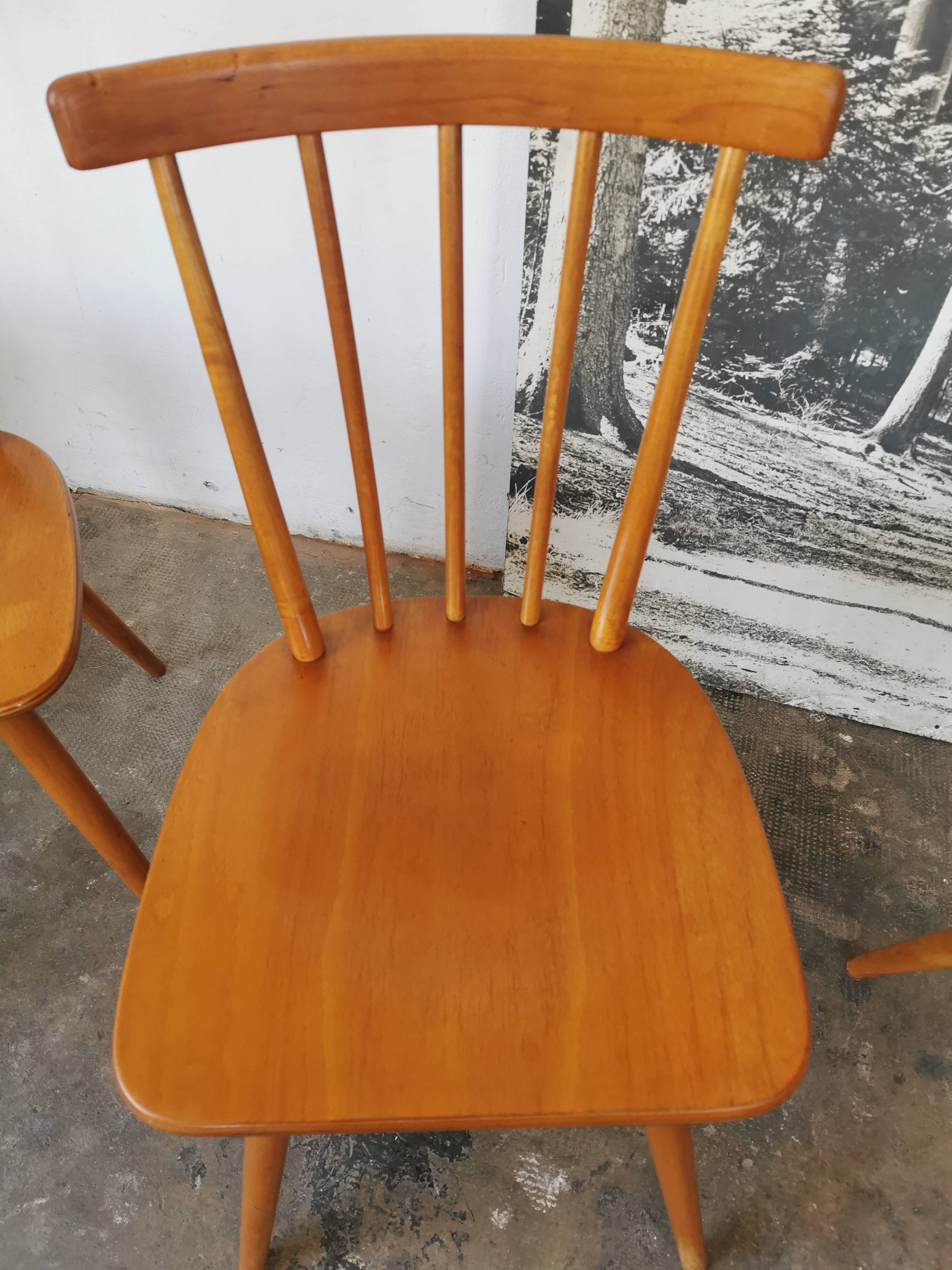 Set of 4 vintage bar bistro chairs