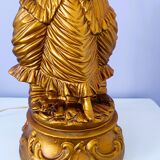 Lampe dorée fin XIXème