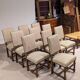 Ensemble de 10 chaises de style louis XIII