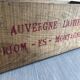 Wood advertising box "Auvergne dairy"