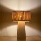 Minimalist rattan bedside lamp size L