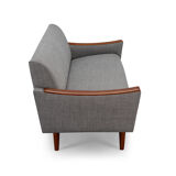 Reupholstered Danish Grey Vintage Sofa, 1960s