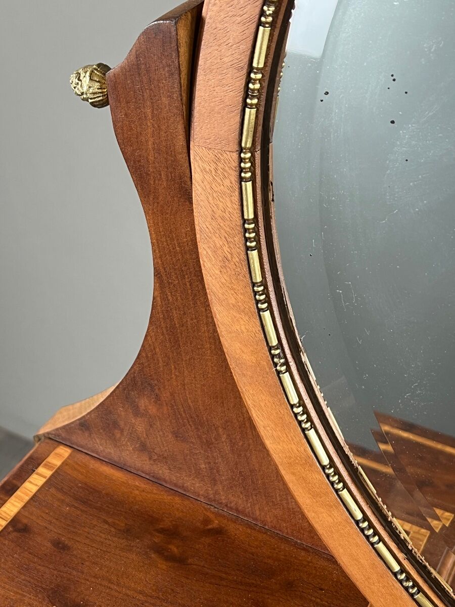 Louis XVI style dressing table in marquetry, 20th century