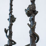 Paire de chandeliers en bronze Victor Paillard