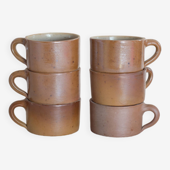 Set of 6 stoneware cups