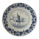 Decorative plate in blue Delft pottery