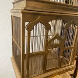 Cage à oiseaux dorée Colonial