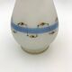 Pair of ancient opaline vases, flower decoration and blue and gold fillets - Circa 1900