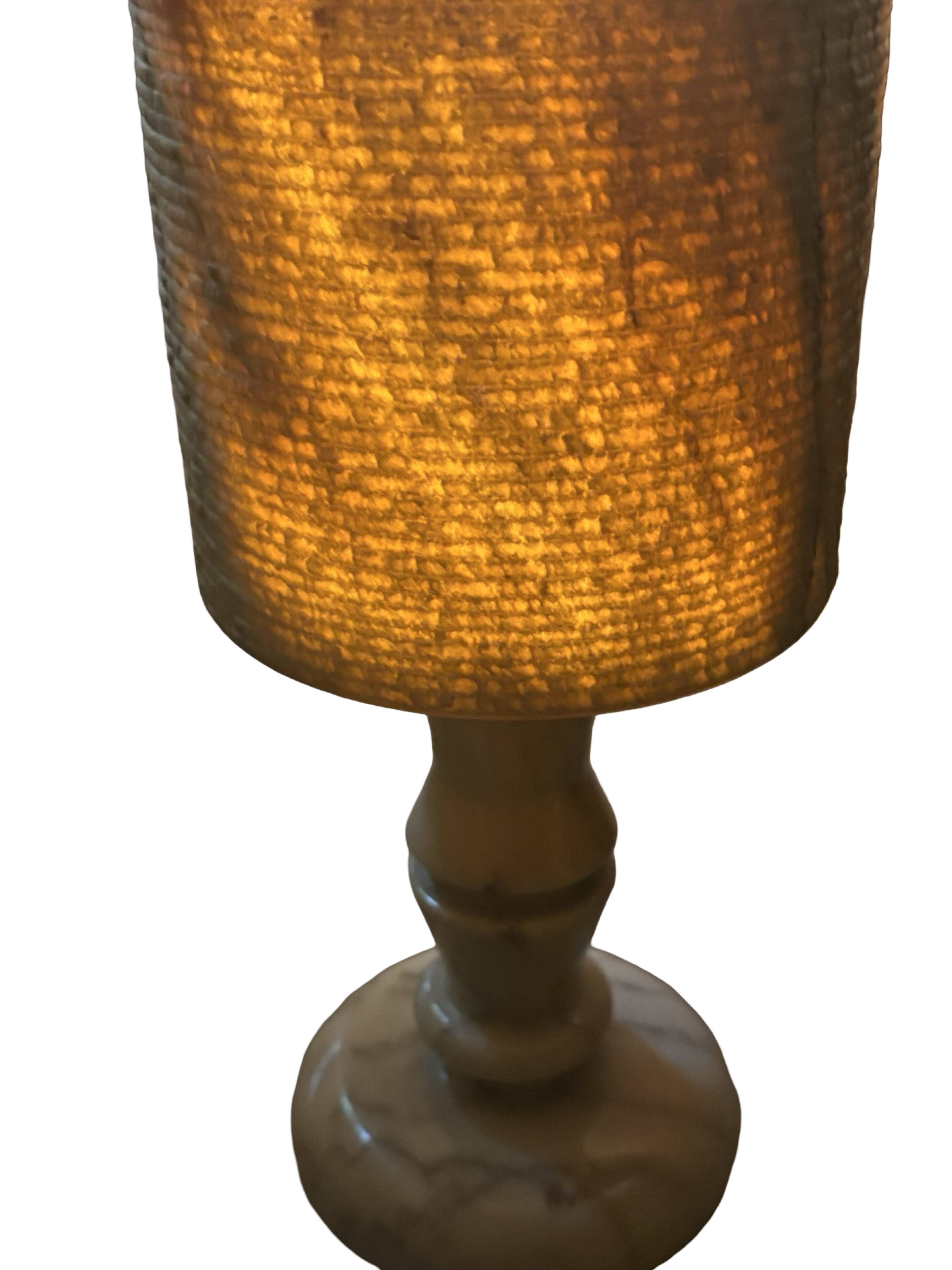 Vintage table lamp alabaster lamp, Italy 1960 minimalist