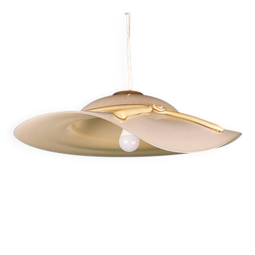 Wide-brimmed hat-shaped Murano suspension, Italy, 1970s