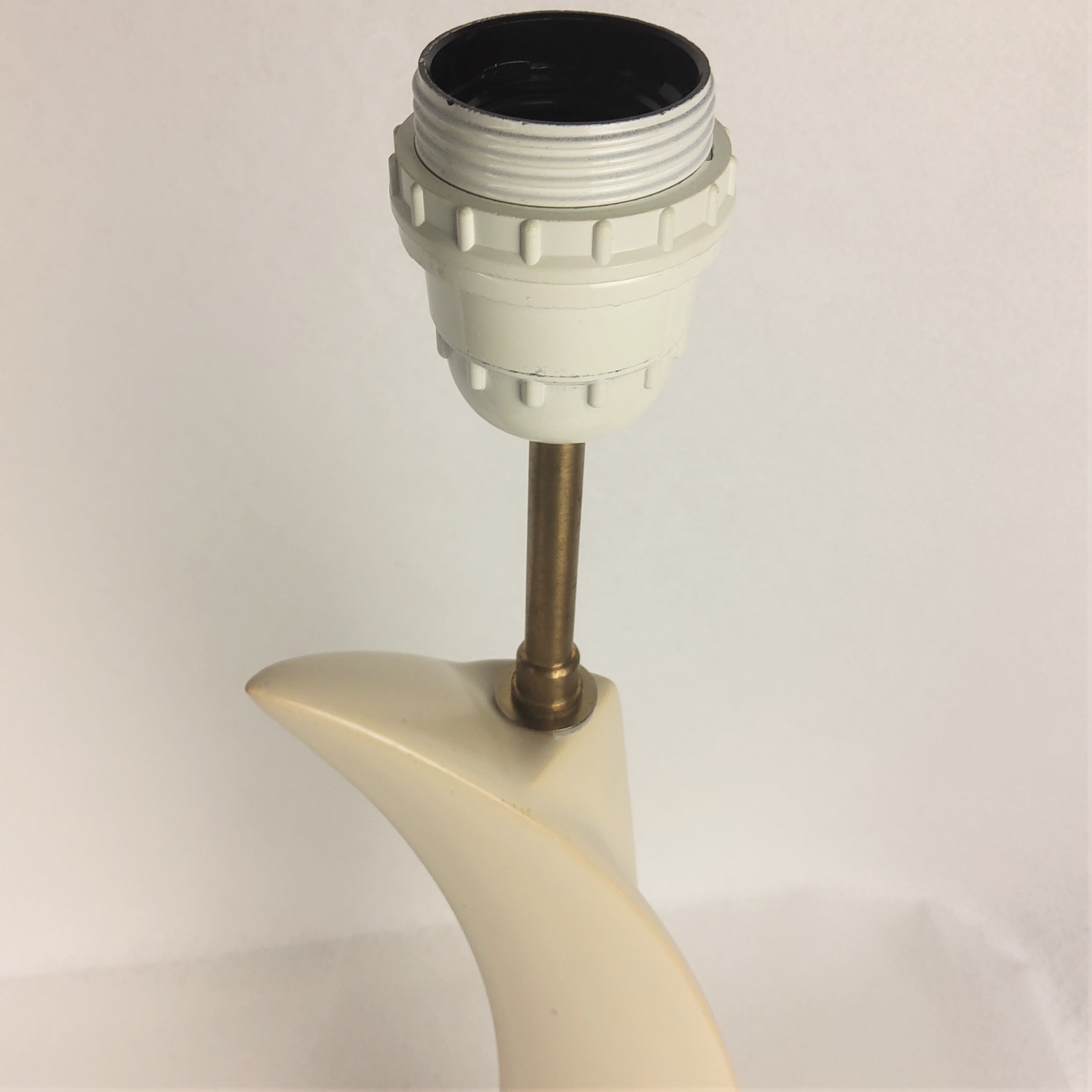 "Concorde" lamp vintage white ceramic 1960