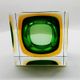 1960s Square Ashtray in Murano Glass by Flavio Poli for Seguso.