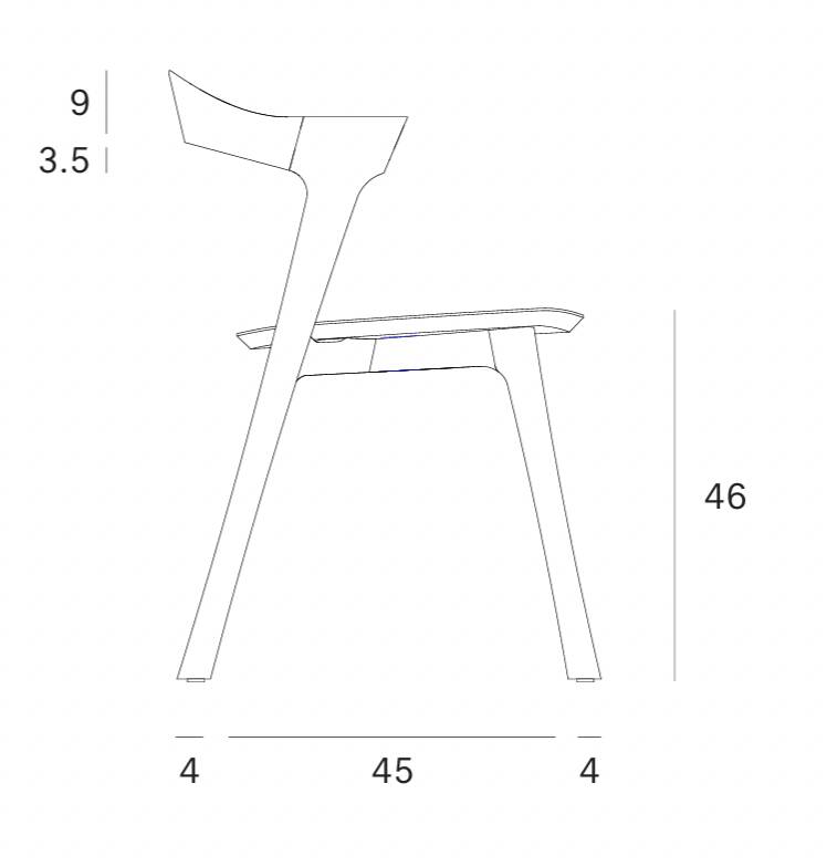 Black oak bok chair ethnicraft