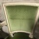 Paire de fauteuils louis XVI vert