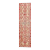 Tapis de couloir turc en laine et coton noué à la main, années 1970