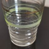 Set of 4 colored granite glasses with its carafe