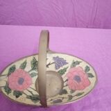 Empty pocket basket in brass and ceramic