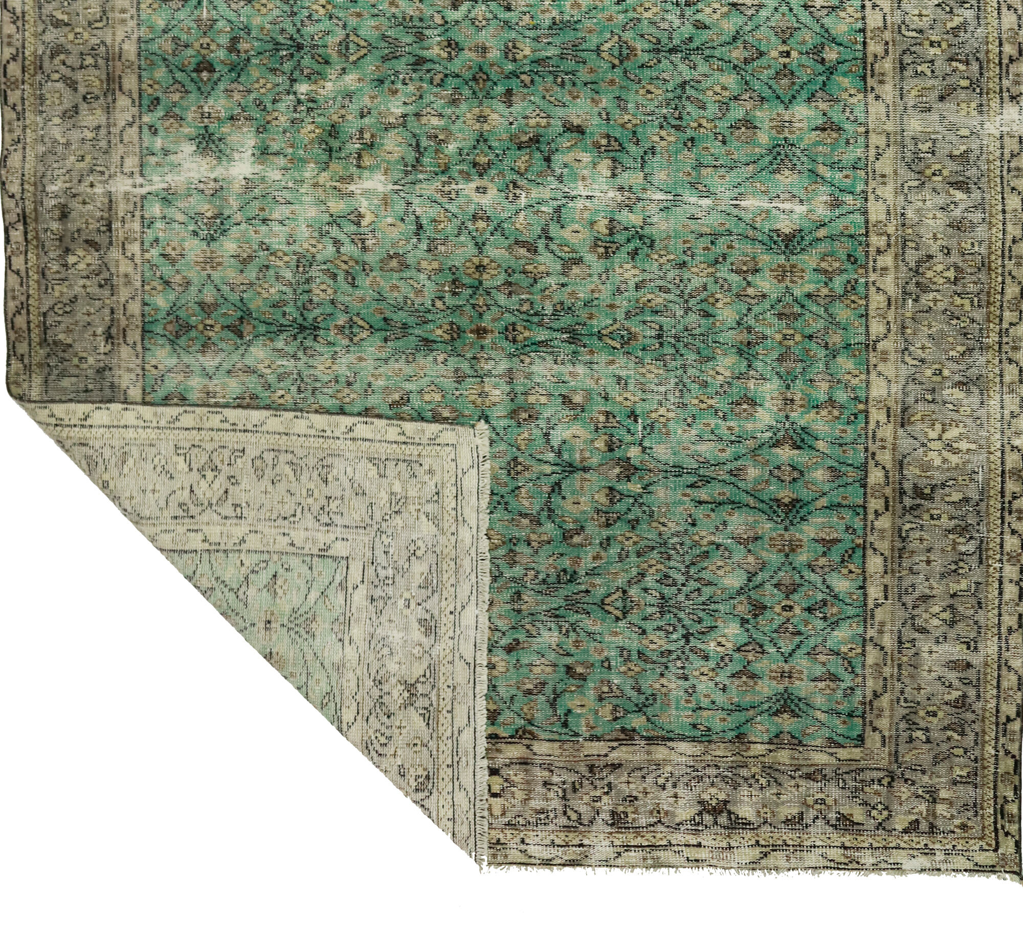 Anatolian handmade vintage rug 290 cm x 190 cm