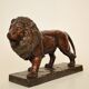 Sculpture de lion Art Déco allemande en céramique, terre cuite cuivrée, 1930