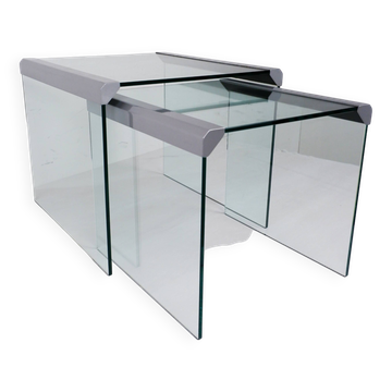 Set of 2 side tables by Gallotti & Radice