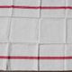 Lot of 5 old tea towels with 2 red linen and cotton beds