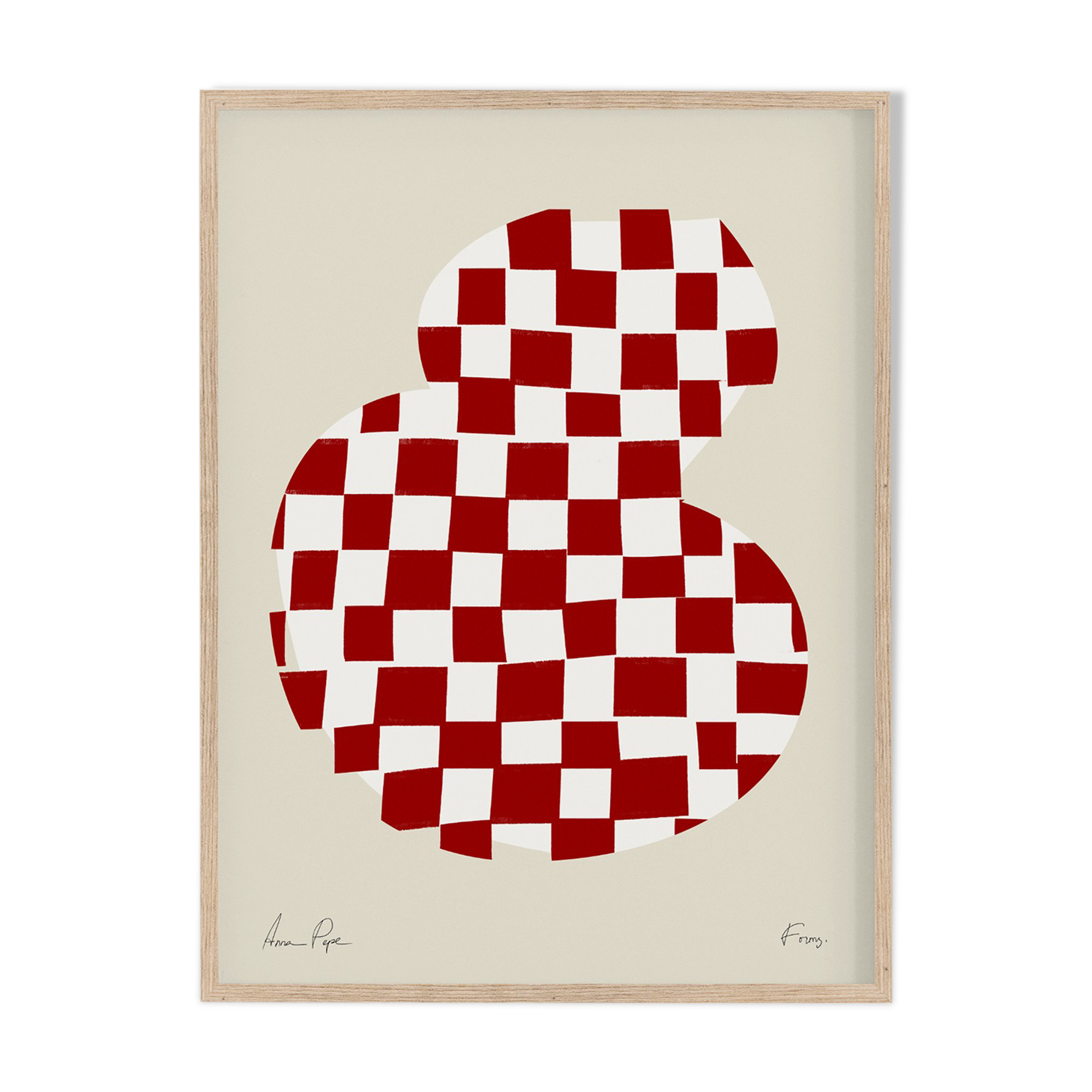 Framed abstract giclee art print 50x70cm