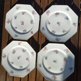 4 flat plates in Limoges porcelain