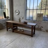 XL central island workbench oak