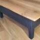Coffee table living room solid fruit wood black antique legs
