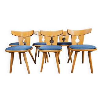 6 chaises bistrots année 1960