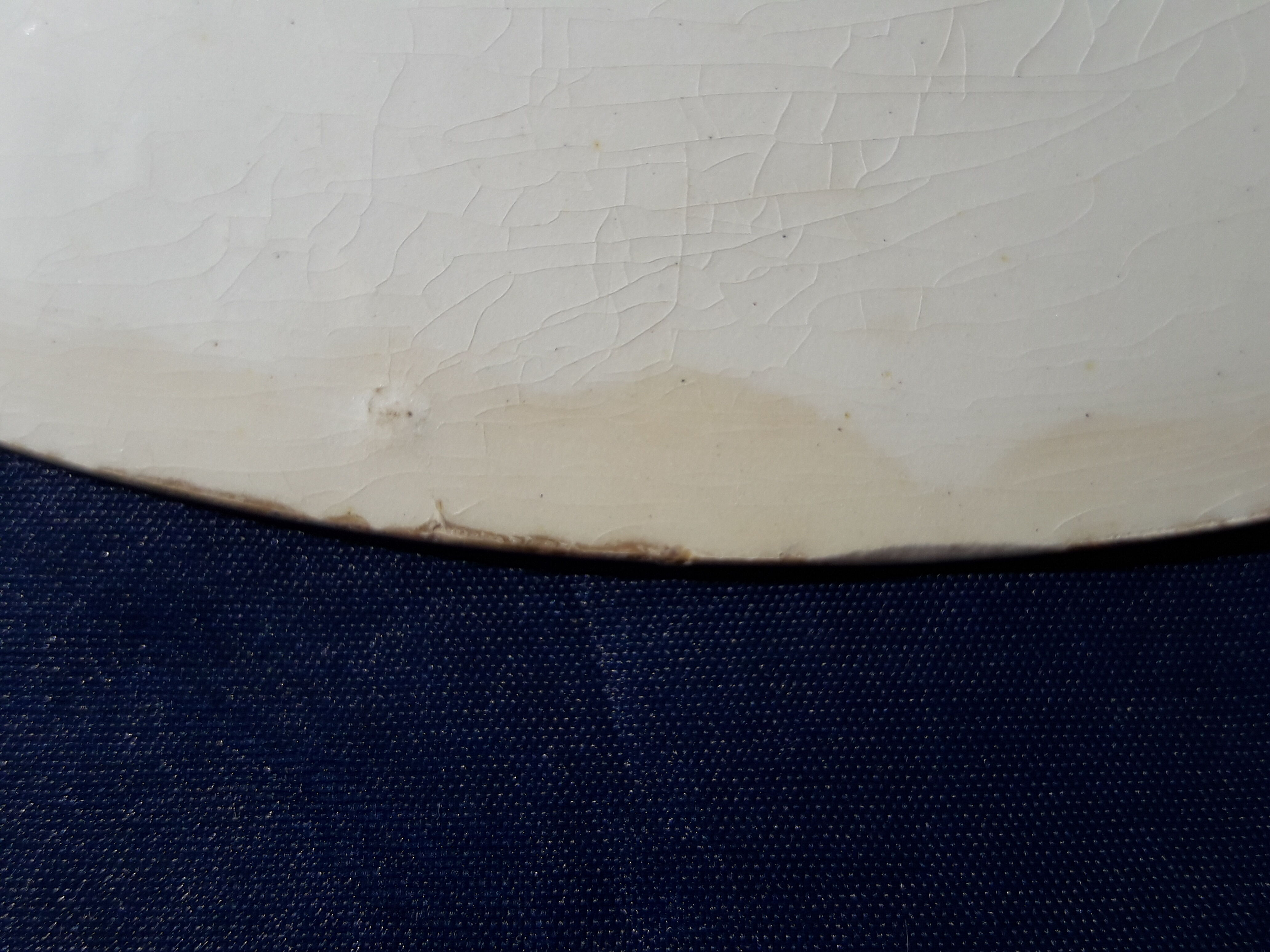 2 hollow plates in Pexonne earthenware 53 blue flower pattern diam 22.5 cm