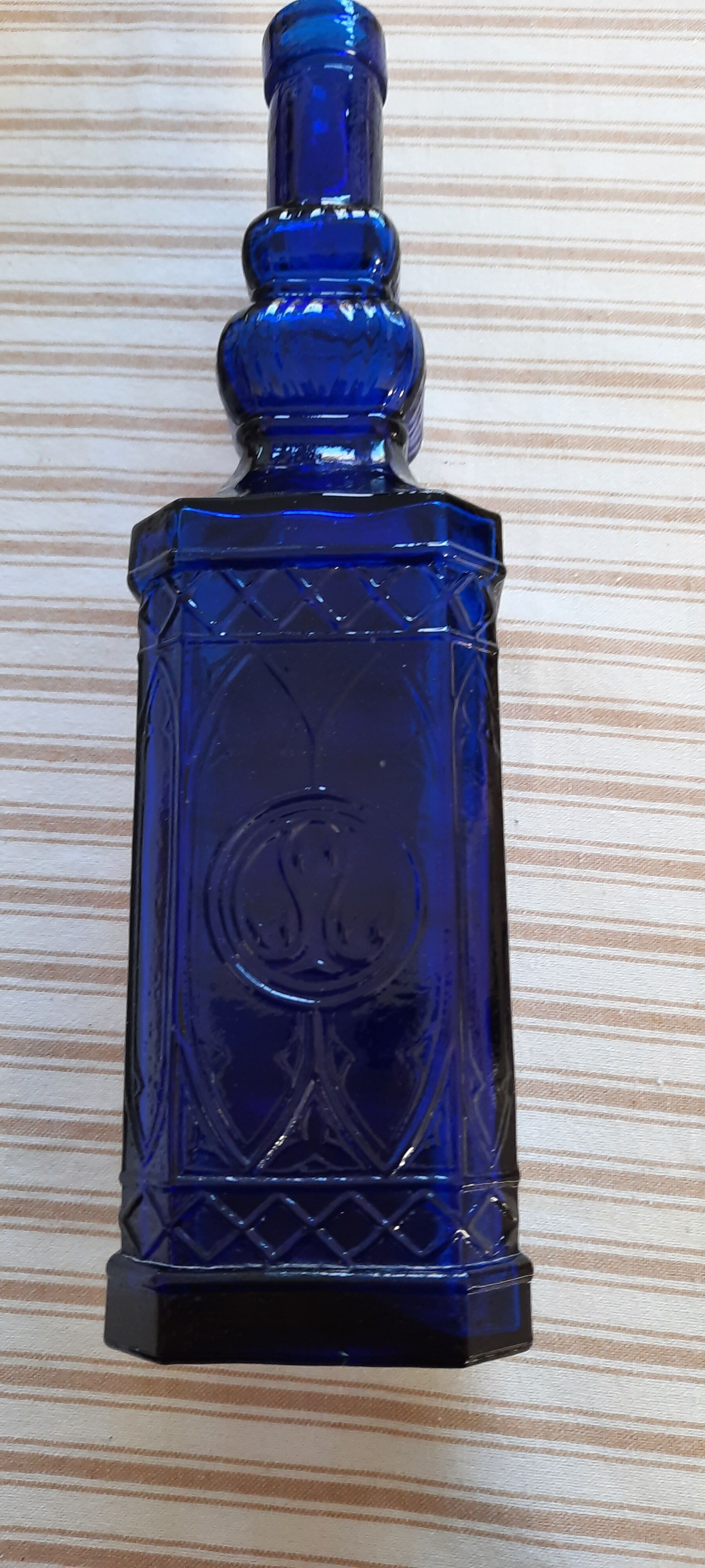 Blue glass bottle