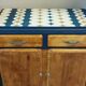 Mado bass buffet renovated wood and blue