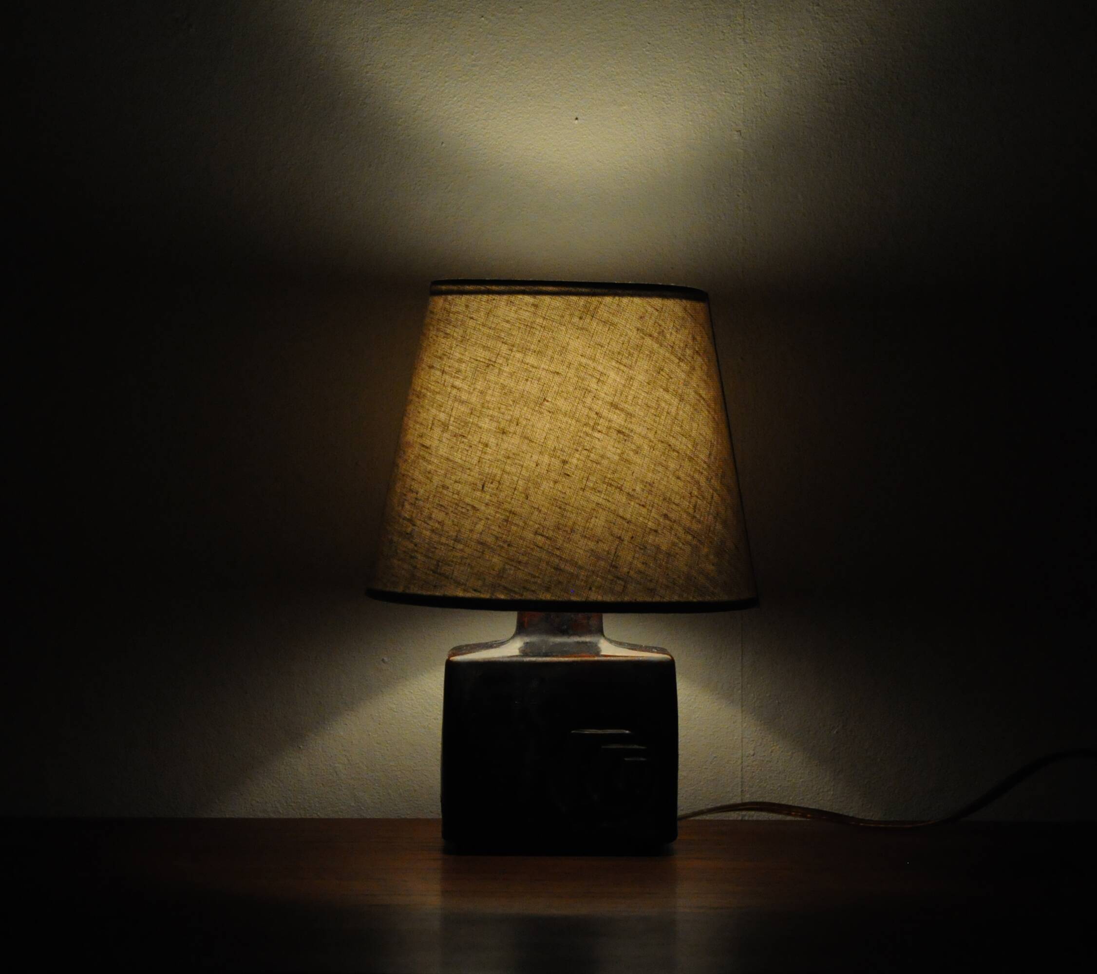 Glazed Stoneware Table Lamp by Desiree Stentøj, Denmark