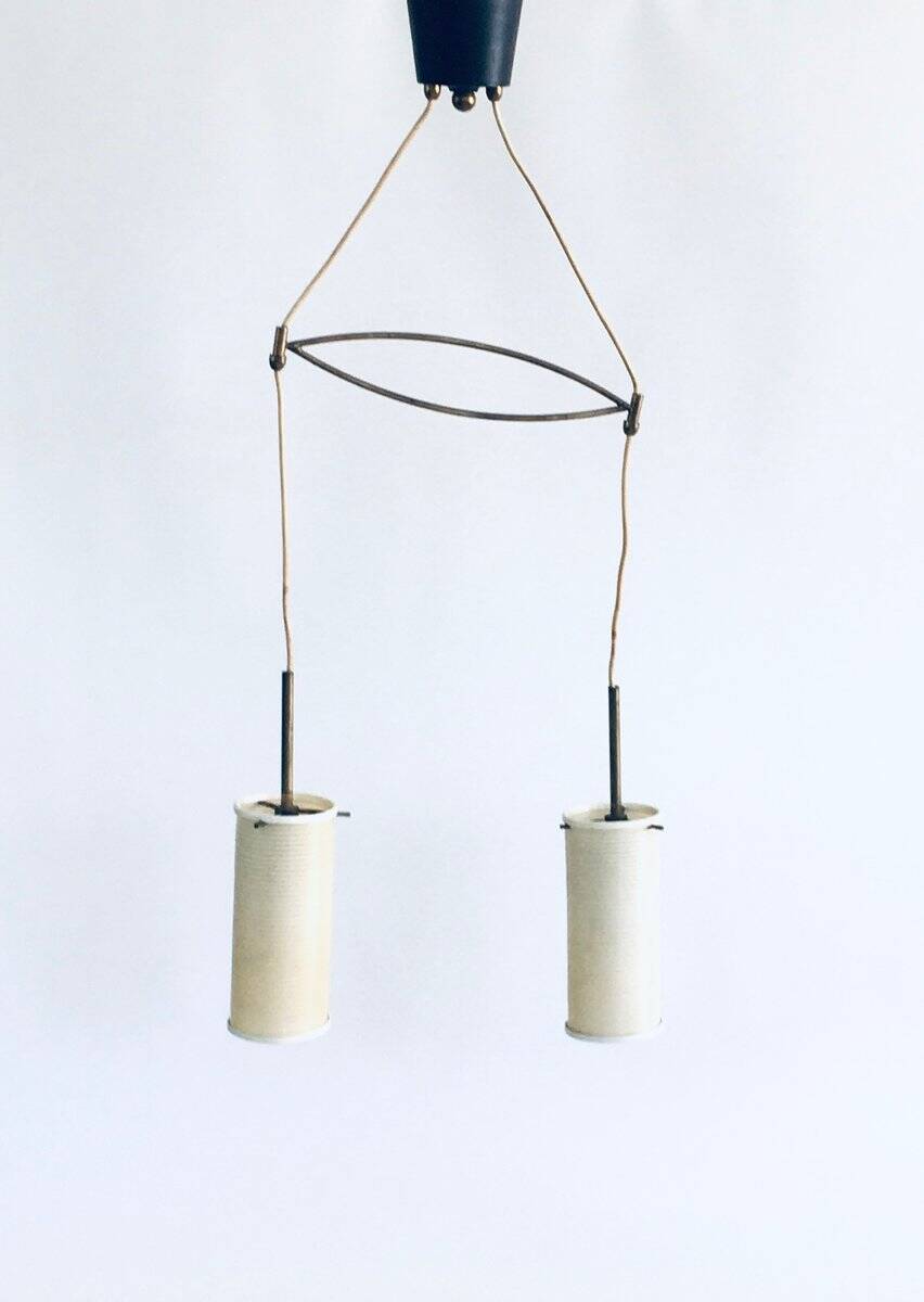 Double Pendant Lamp from Rotaflex, 1950s