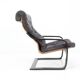 Fauteuil ou chaise longue en cuir finlandais des années 1970.