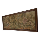 Large framed Aubusson-style wall tapestry