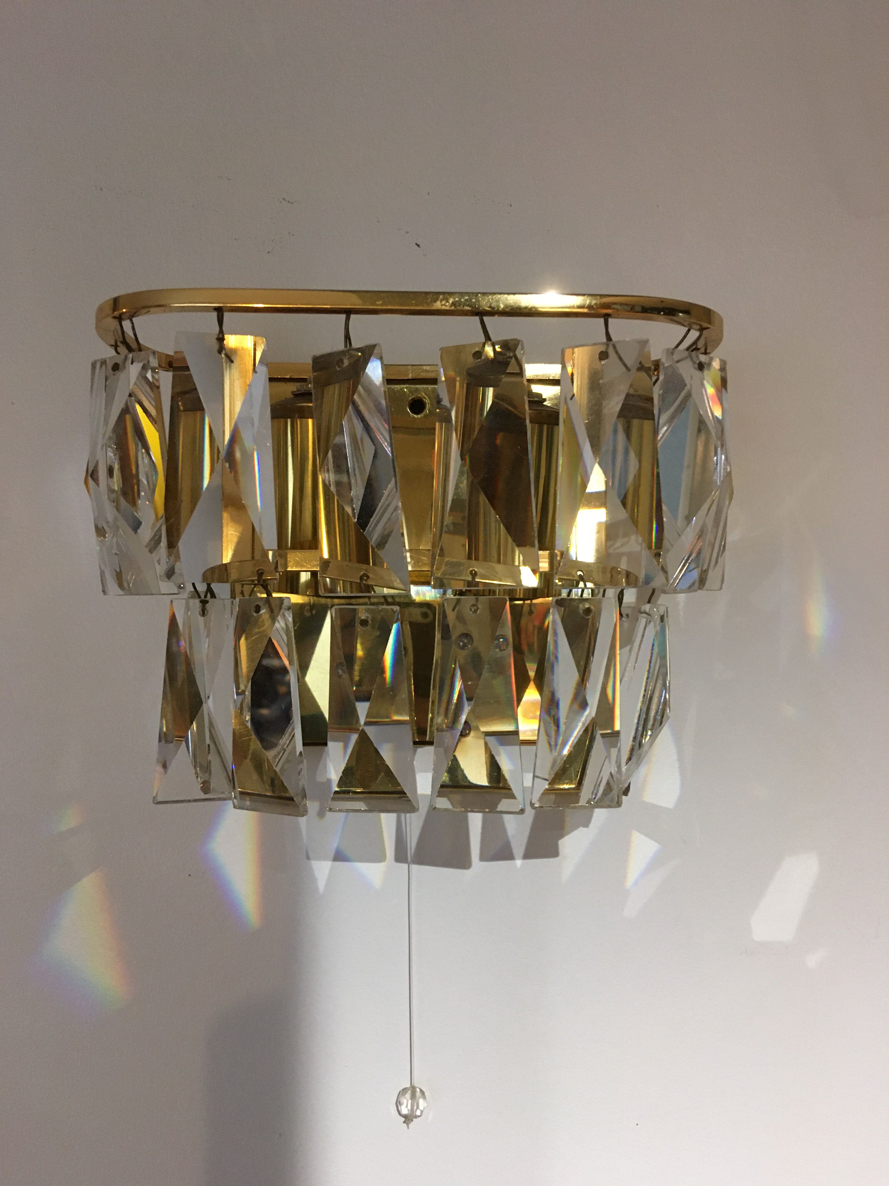 Golden crystal stamps sconces