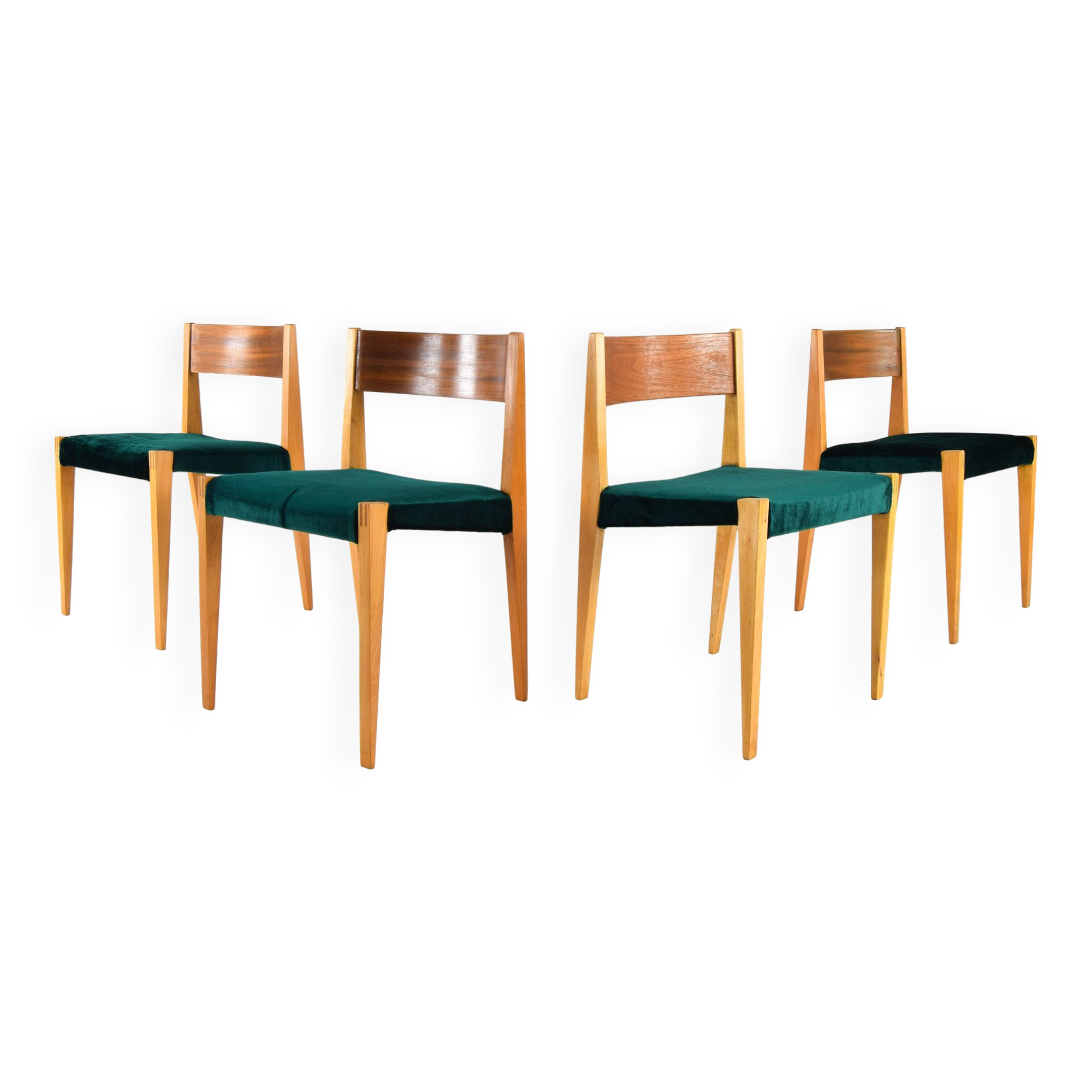 Set of Mid Century Scandinavian Modern in the manner of Cadovius Pia Chair 60s