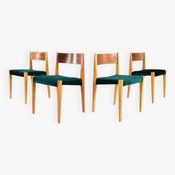 Ensemble de chaises modernes scandinaves du milieu du siècle à la manière de Cadovius Pia Chair 60s.