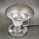 Josef hůrka bauhaus chrome and opaline glass table lamp for napako, 1940s