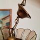 Suspension vintage en nacre et laiton