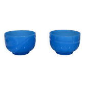 Pair of blue opaline bowls from the 19th century.