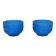 Paire de bols en opaline bleue 19ème