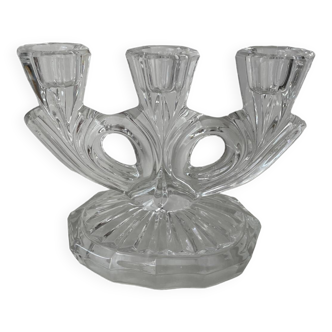 50s glass candle holder