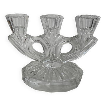 50s glass candle holder
