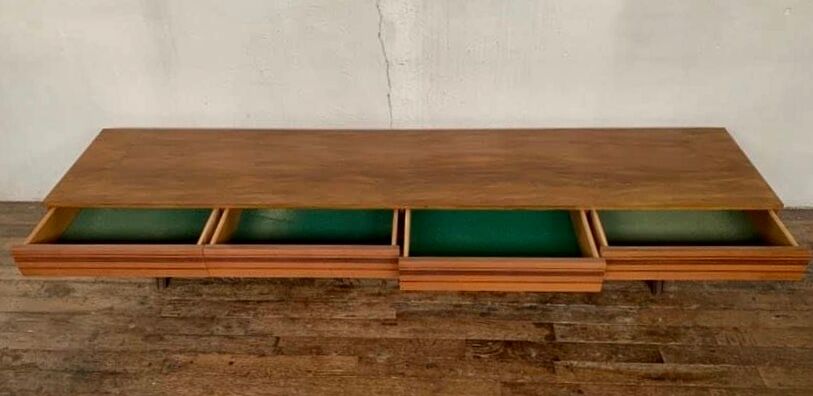 Walnut 4 drawers and compass legs