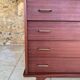 Commode vintage à 4 tiroirs, pieds compas circa 1960s