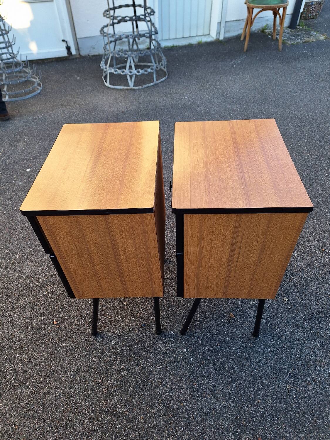 Pair of vintage bedside tables
